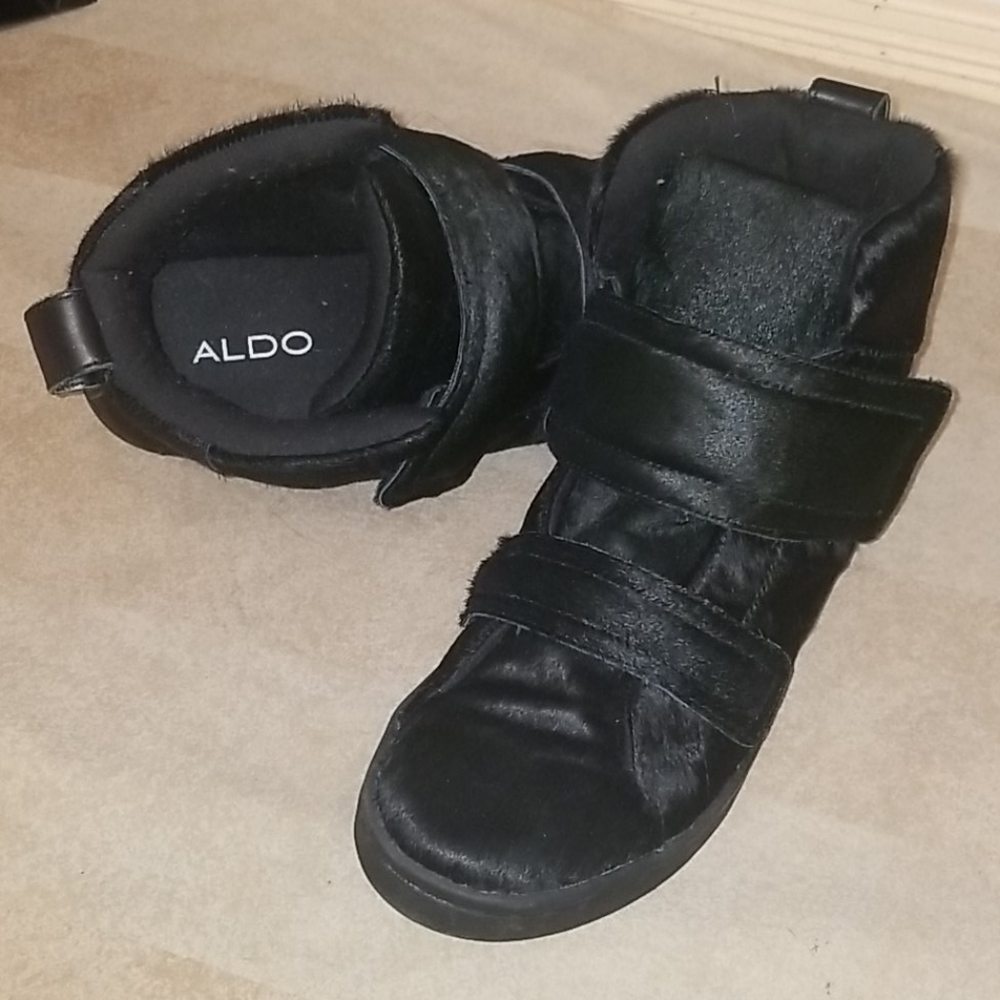 Aldo high top fur sneakers